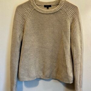 Quince Fishermans Crew Knit Sweater - Cream - Small